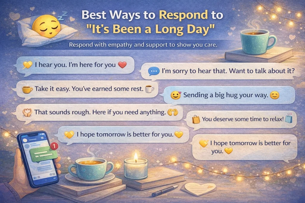 best ways to respond to its been a long day