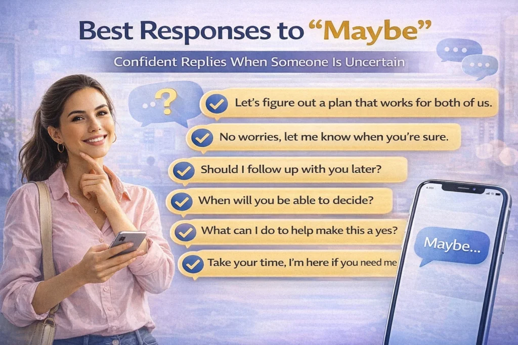 best responses to maybe