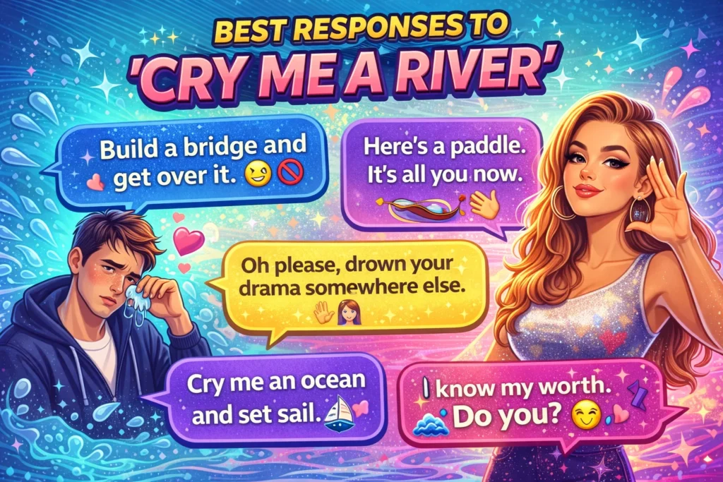 best responses to cry me a river