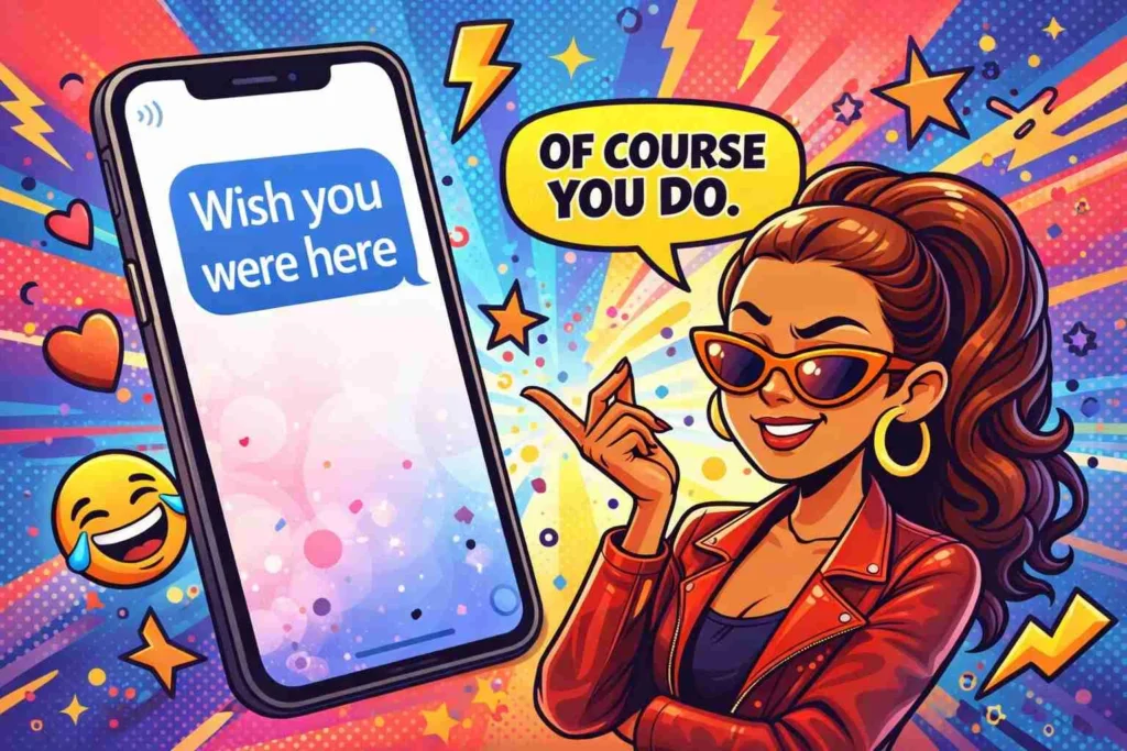 witty fierce comebacks to wish you were here