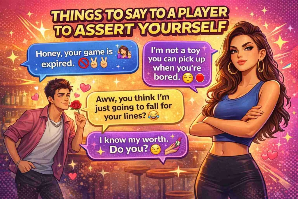 things to say to a player to assert yourself