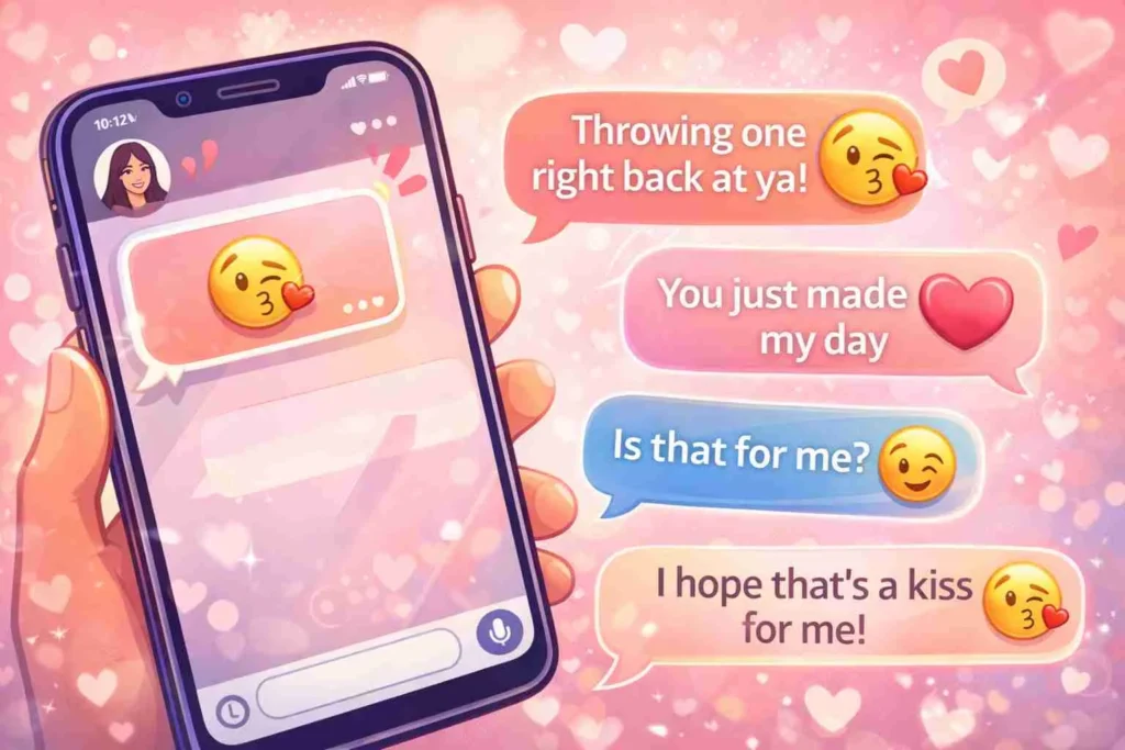 best responses to the kissy face emoji