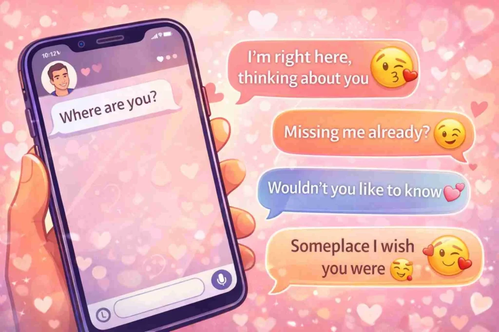 flirty replies to where are you