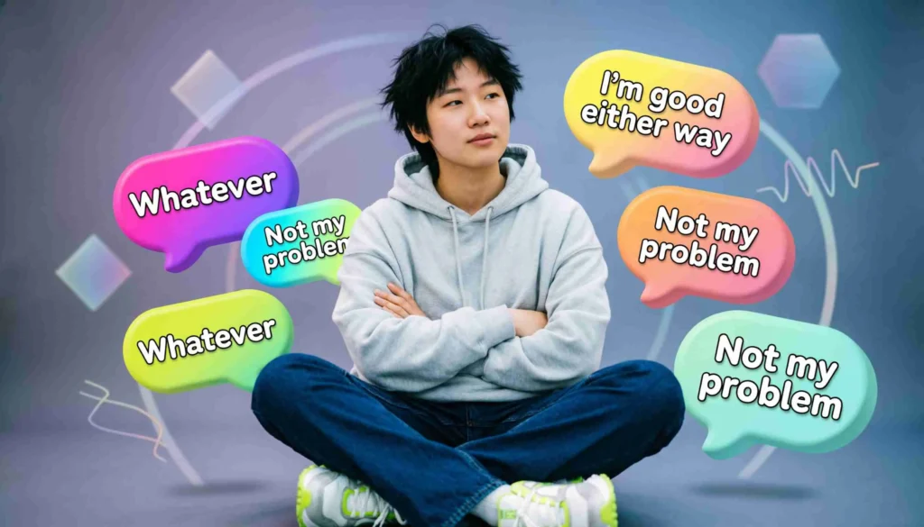 ways to say i dont care