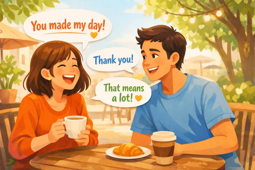best ways to respond when someone says you made my day