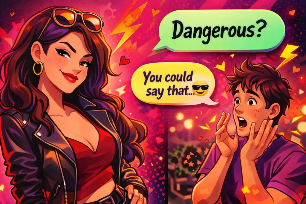 responses when a guy calls you dangerous