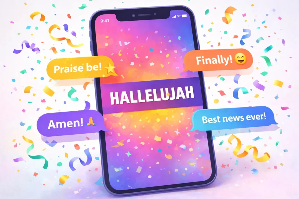 best ways to respond when someone says hallelujah