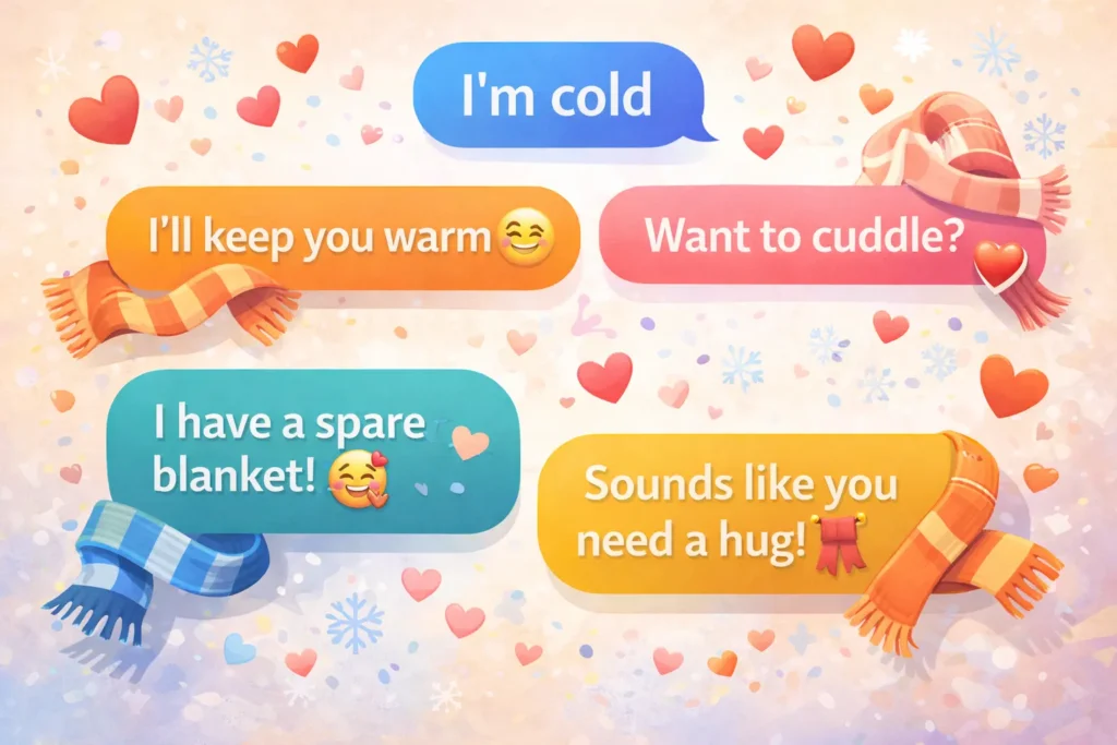 flirty comebacks when someone says im cold