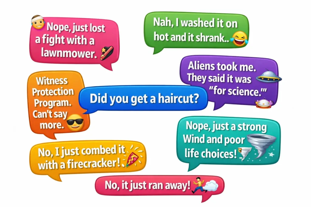 funny responses to did you get a haircut