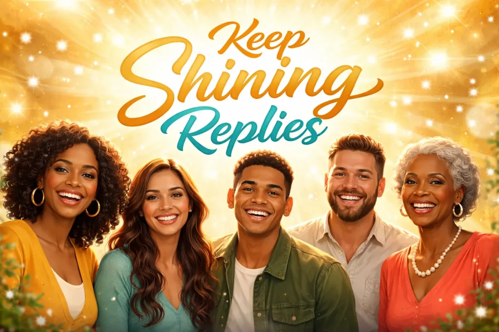 heartfelt ways to reply to keep shining