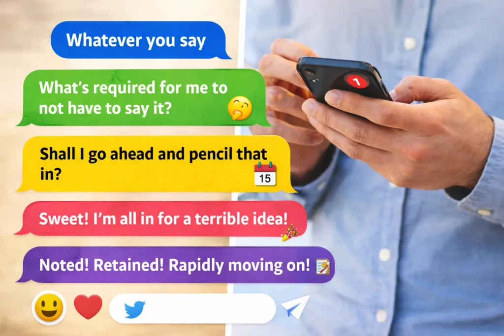 clever funny responses to whatever you say