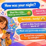 fun and engaging replies to how was your night