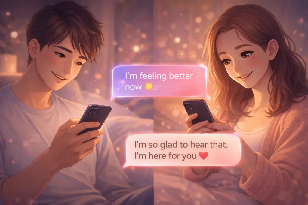 thoughtful ways to reply when someone says im feeling better now