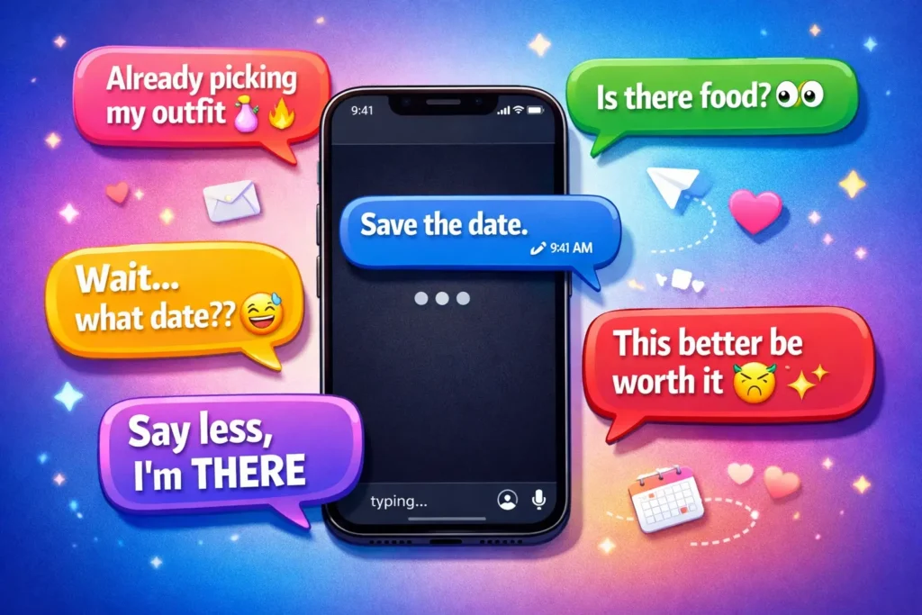 funny and creative ways to respond to save the date