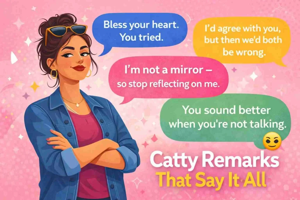 catty remarks that say it all