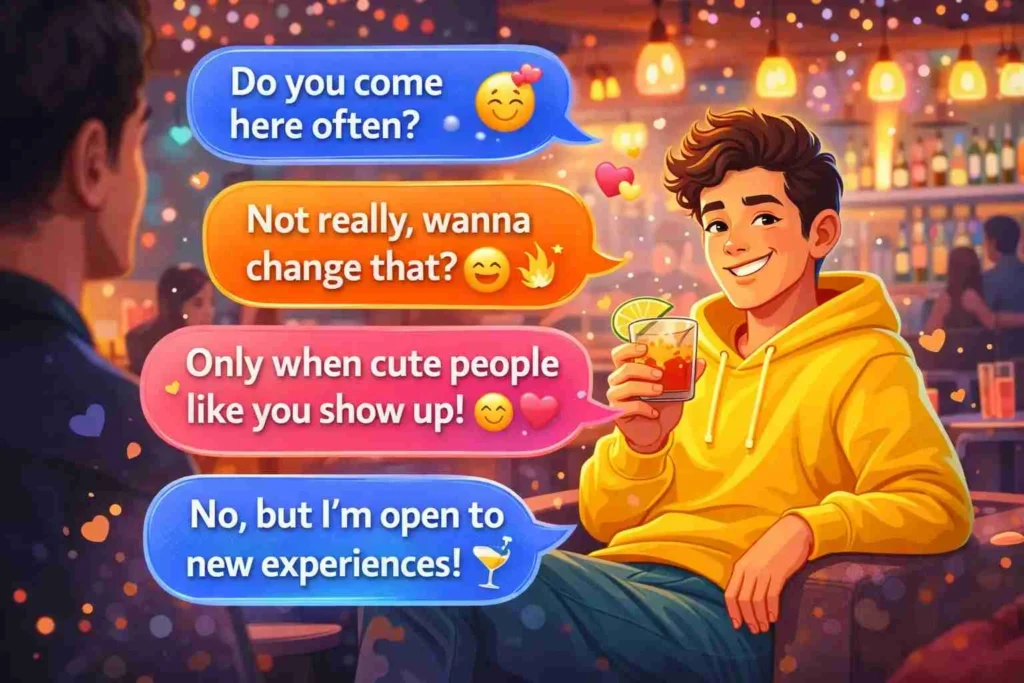 how to respond to do you come here often