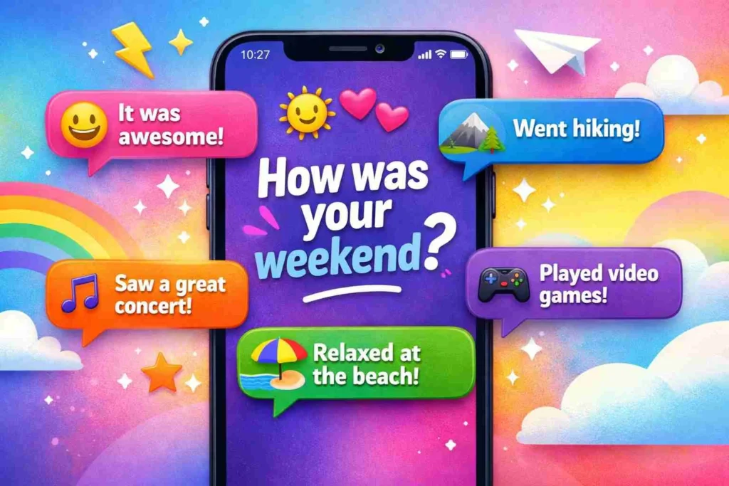 perfect ways to reply when someone asks how was your weekend