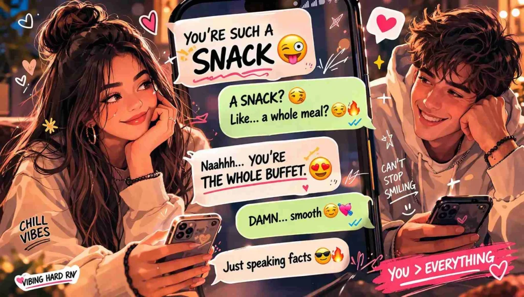 fun and flirty responses when someone calls you a snack