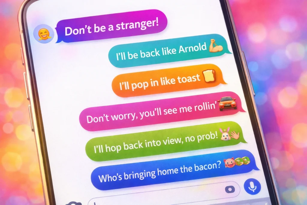 best replies to dont be a stranger