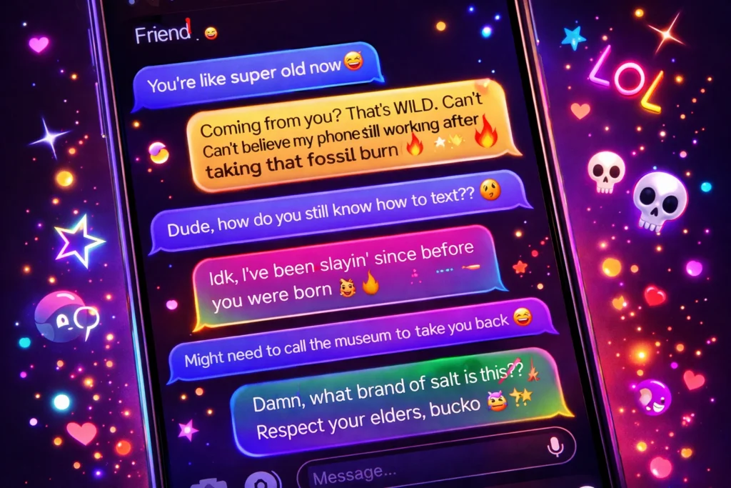 funny responses called old