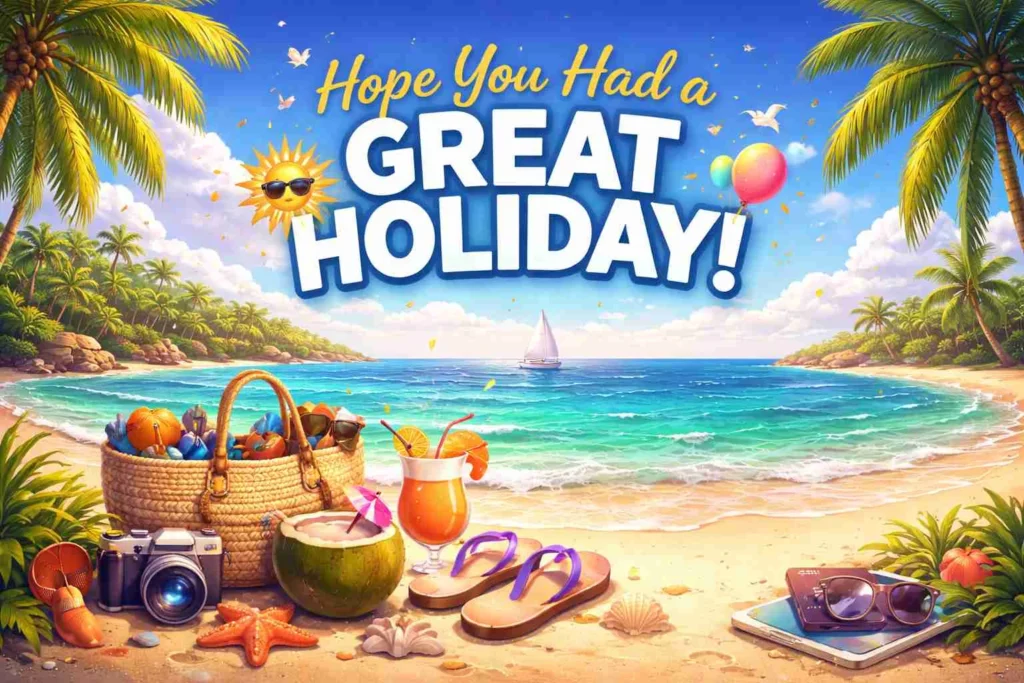 hope you had a great holiday