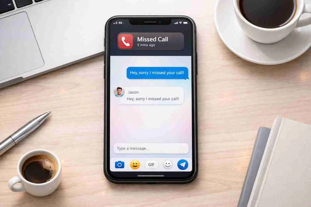 how to respond to a missed call professionally