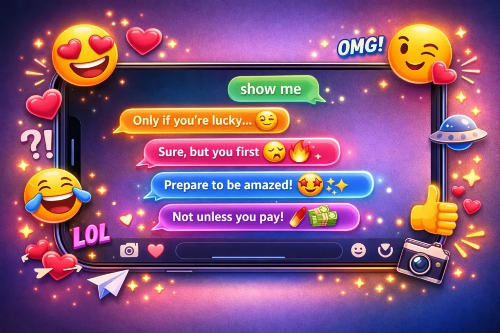 how to respond to show me