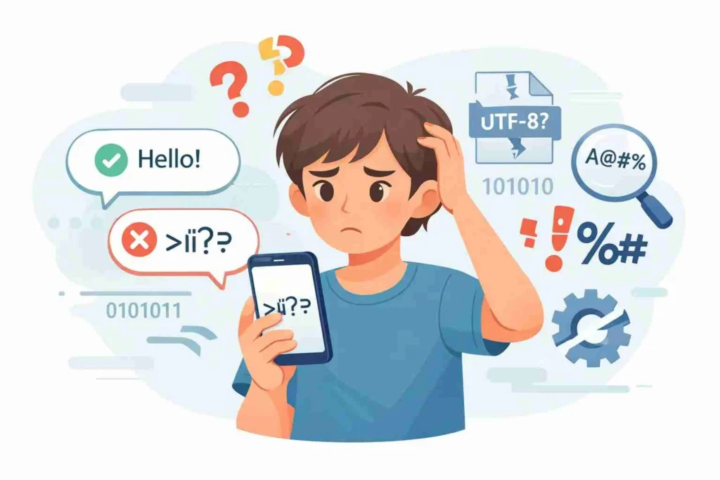 >ï¿½ mean in text