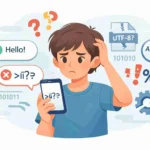 >ï¿½ mean in text