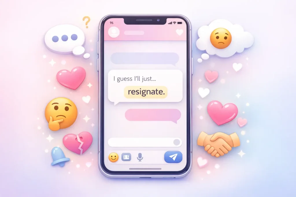 resignate mean in text