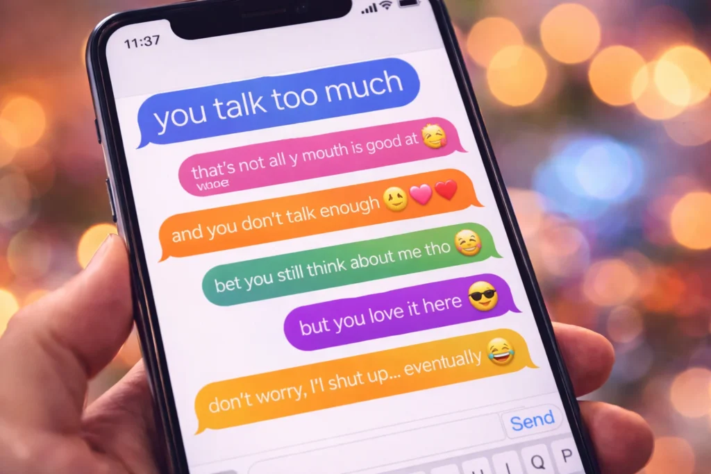 someone says talk too much