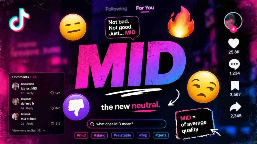 mid meaning slang