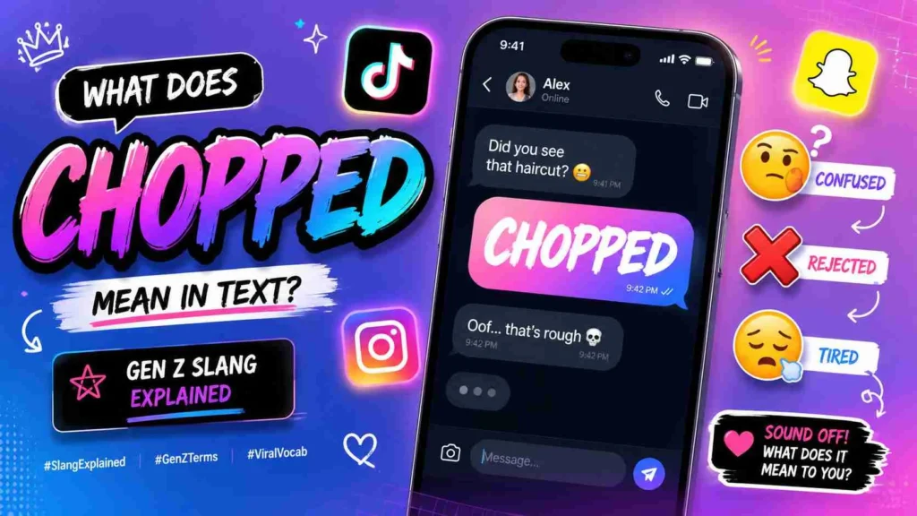 what does chopped mean in slang