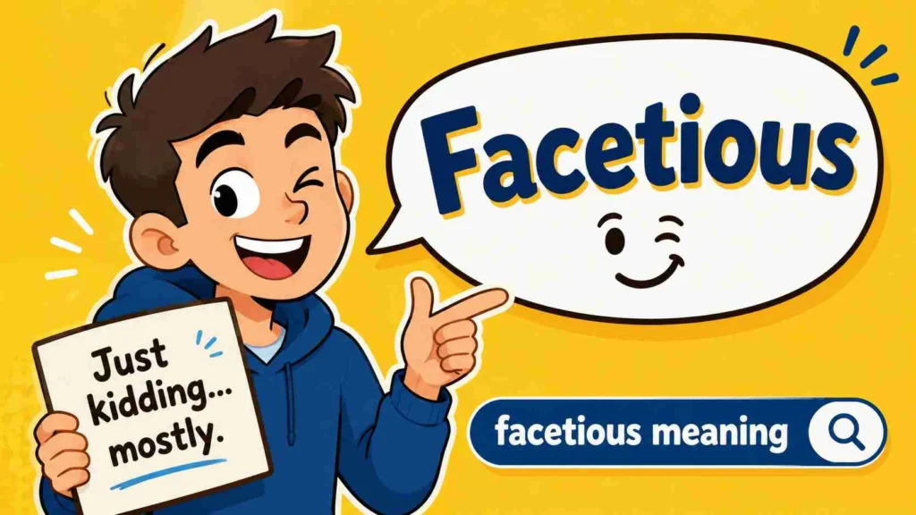 facetious meaning