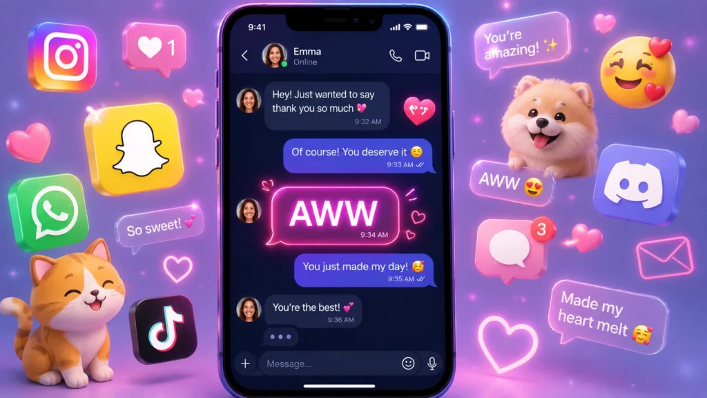 aww meaning in text