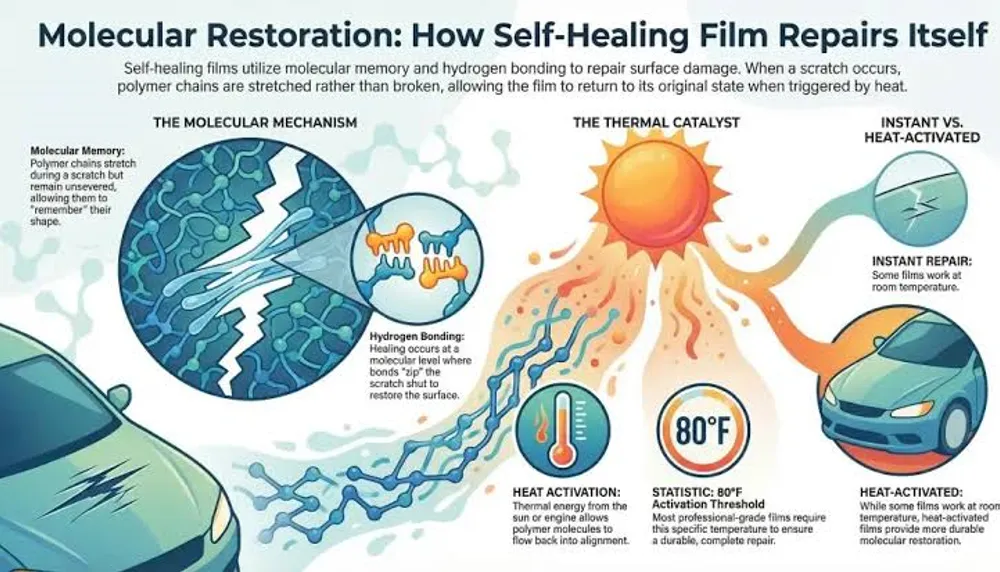 How Does Self-Healing Technology Work in a Clear PPF Wrap?
